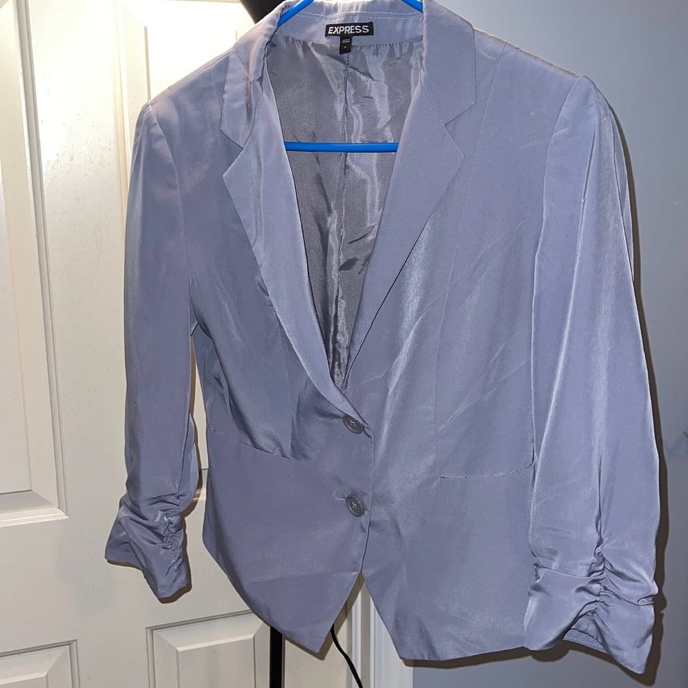 Shiny Gray Blazer